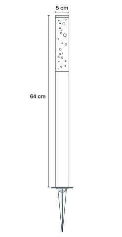 POLLUX Pollare 64cm 12V Svart IP44