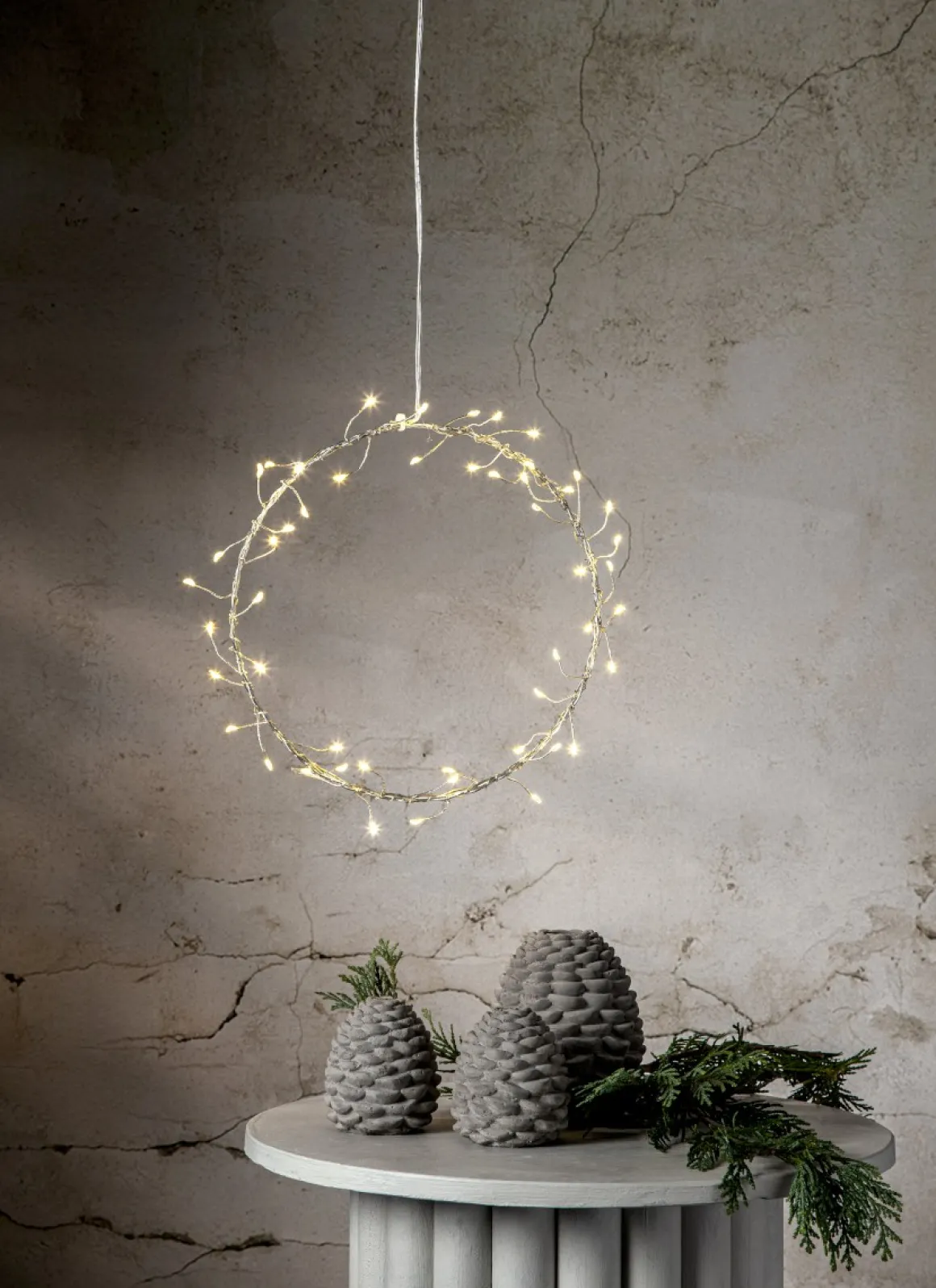 POPPY Hängande dekoration Batteri 20cm Silver