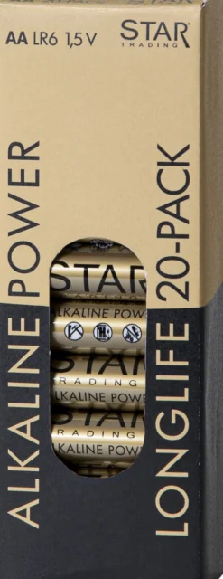 POWER ALKALINE 20-Pack LR6 (AA) 1,5V Batteri