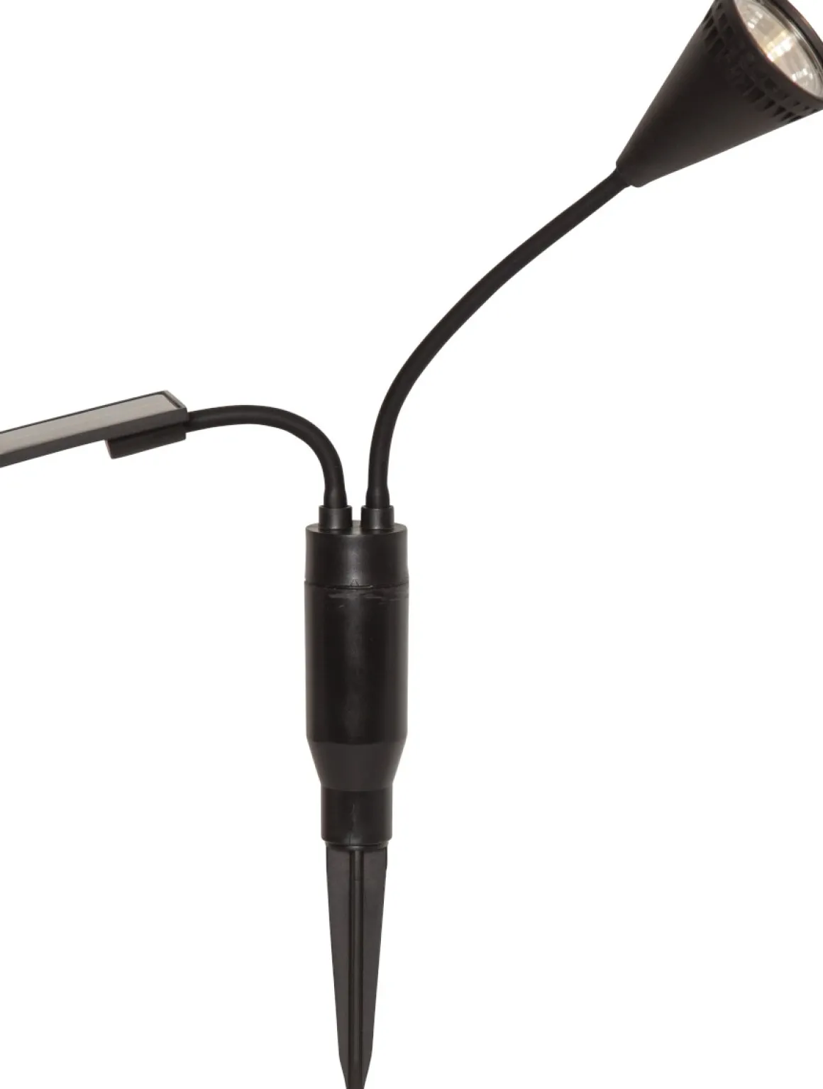 POWERSPOT Solcells-spotlight 34cm Svart Varmvit IP44