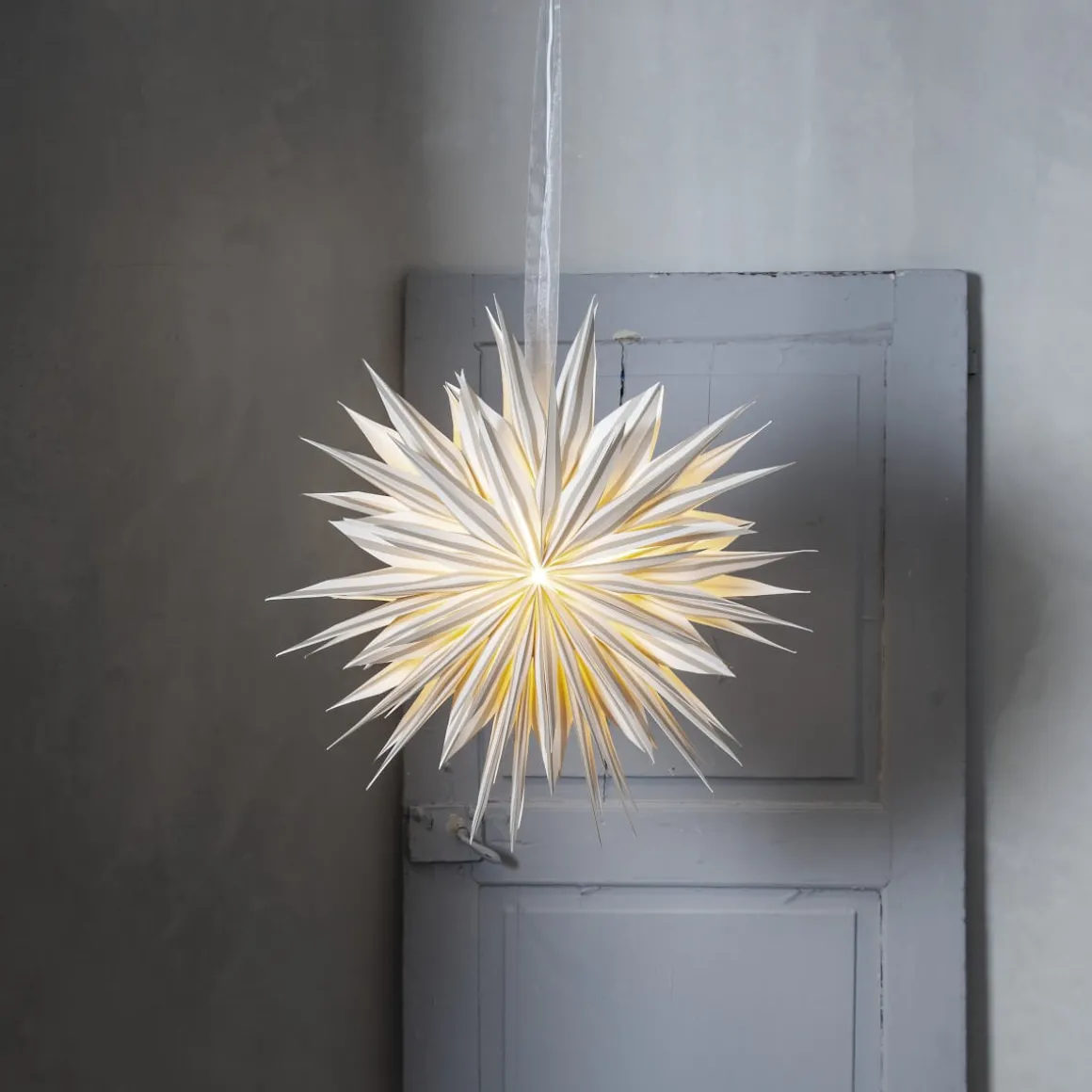 PRINT Stjärna 60cm Vit