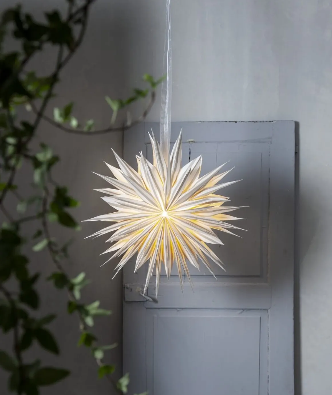 PRINT Stjärna 60cm Vit