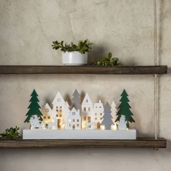 PUZZEL Ljusstake Batteri 9L 37cm Flerfärgad