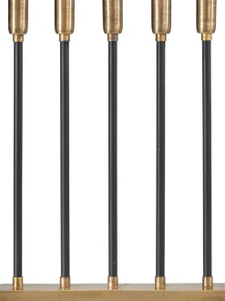 RAW Metalljusstake Candle 5L Platt 32cm Råmässing/Svart