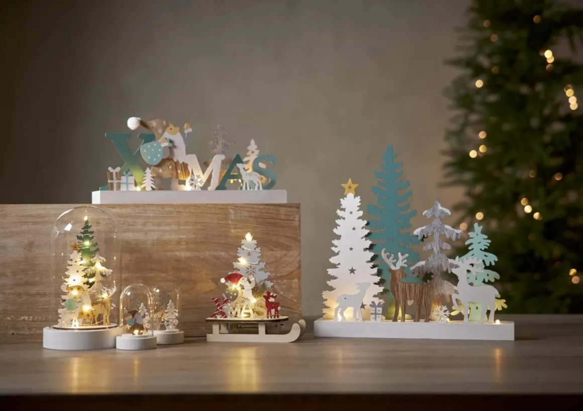 REINBEK Bordsdekoration Batteri 20cm Vit