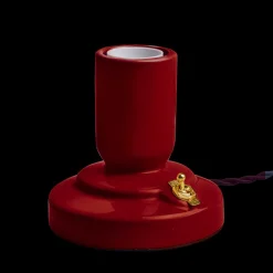 RETRO Lampfot E27 12cm Röd