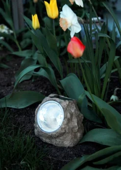 ROCKY Solcells-Dekoration 12cm Grå