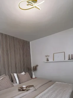 ROLLER Plafond LED 50cm Mässing