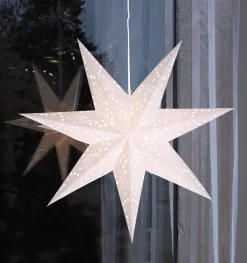 ROMANTIC Pappersstjärna 54cm Vit