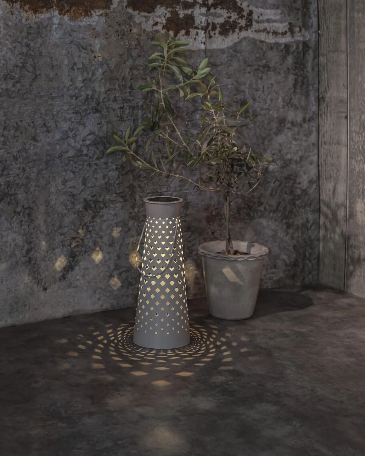 ROMBY Solcellslykta 38,5cm Grå