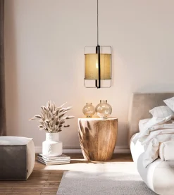 RONDA Taklampa 32,5cm Svart/Beige