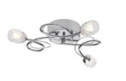 ROSE Plafond 51cm Krom/Frostat glas