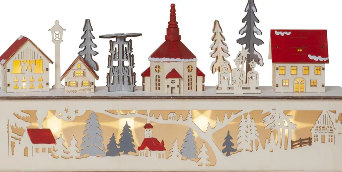 ROSENHEIM Ljusstake Batteri 10L 45cm Natur