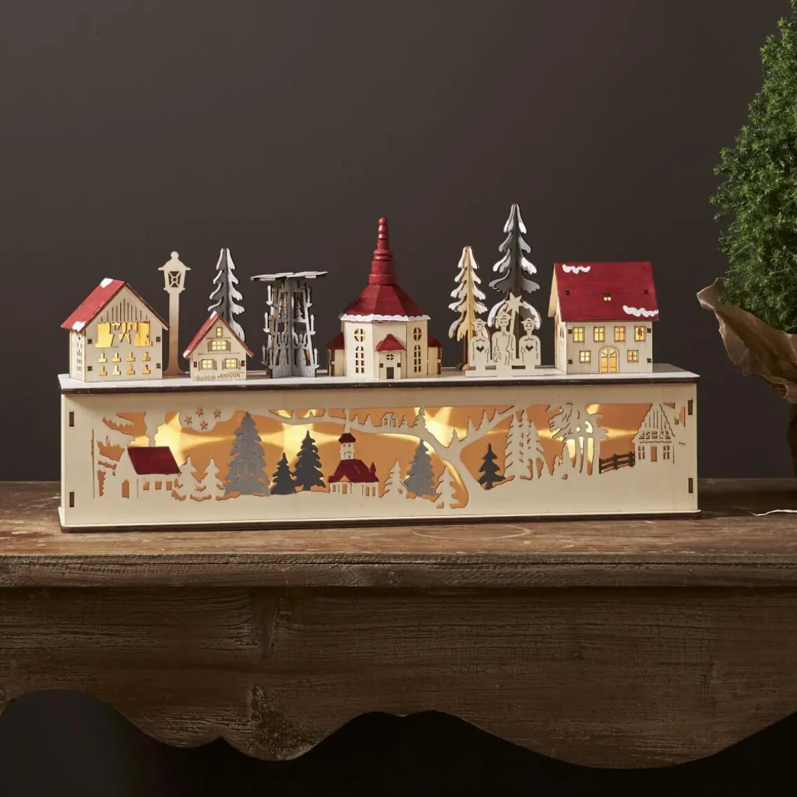 ROSENHEIM Ljusstake Batteri 10L 45cm Natur