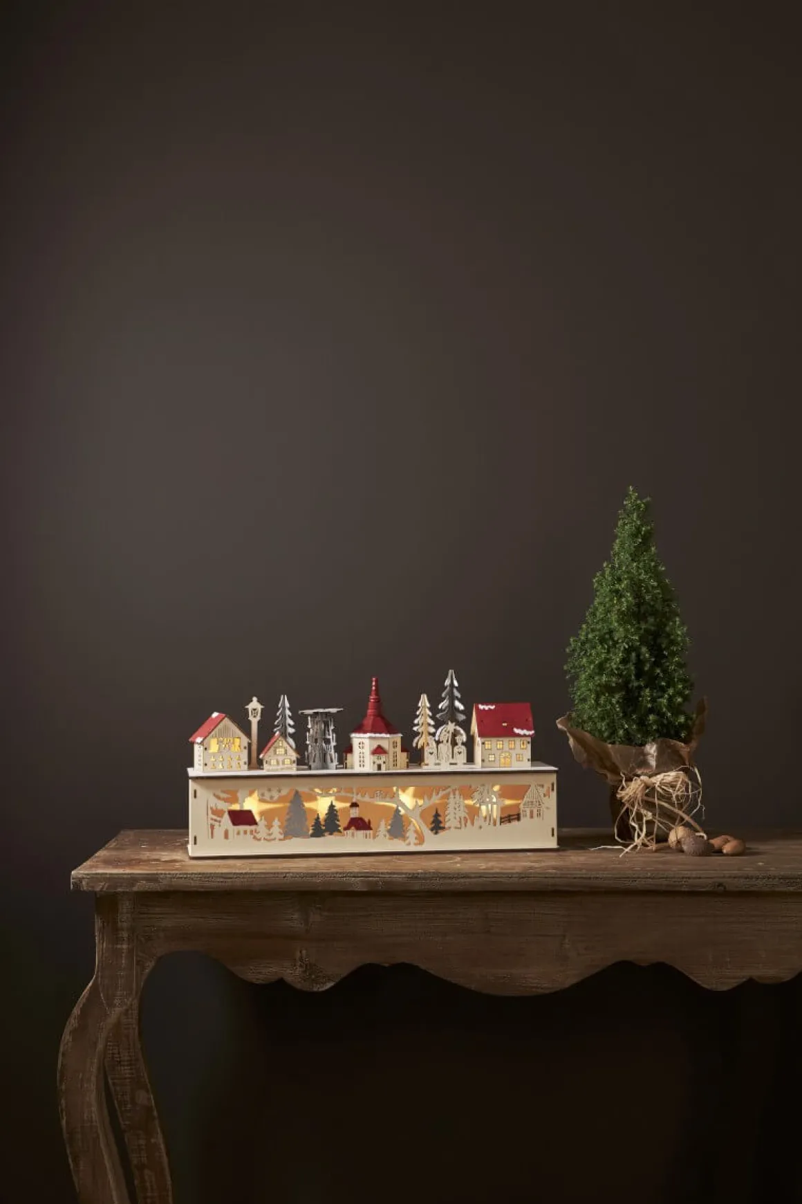 ROSENHEIM Ljusstake Batteri 10L 45cm Natur