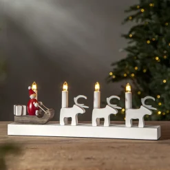 RUDOLF Ljusstake 4L 43cm Vit