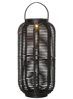 RUNDA Solcellslykta 30cm Svart