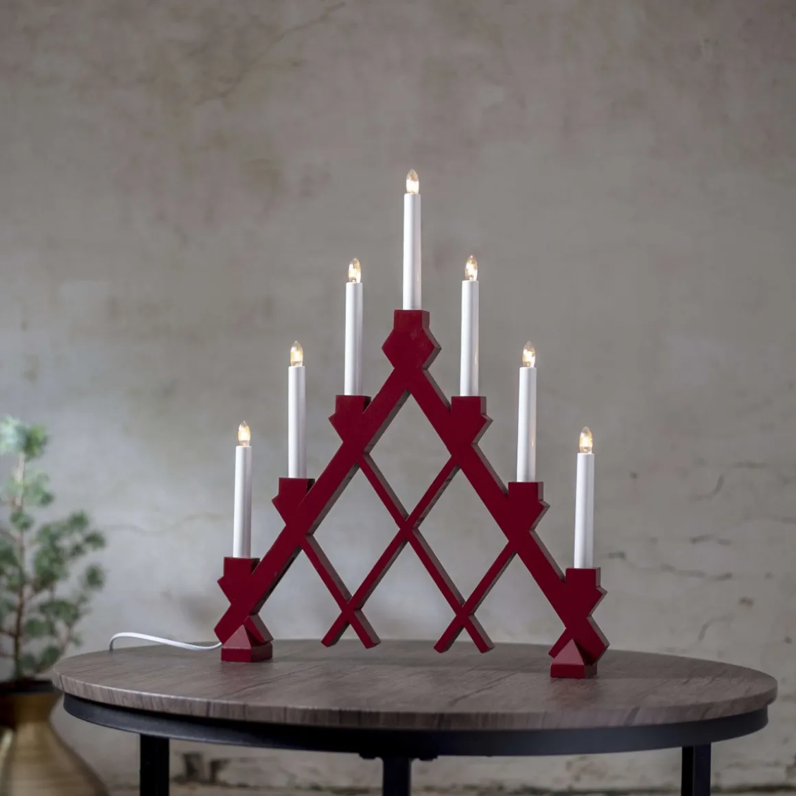 Rut Ljusstake 53cm Röd