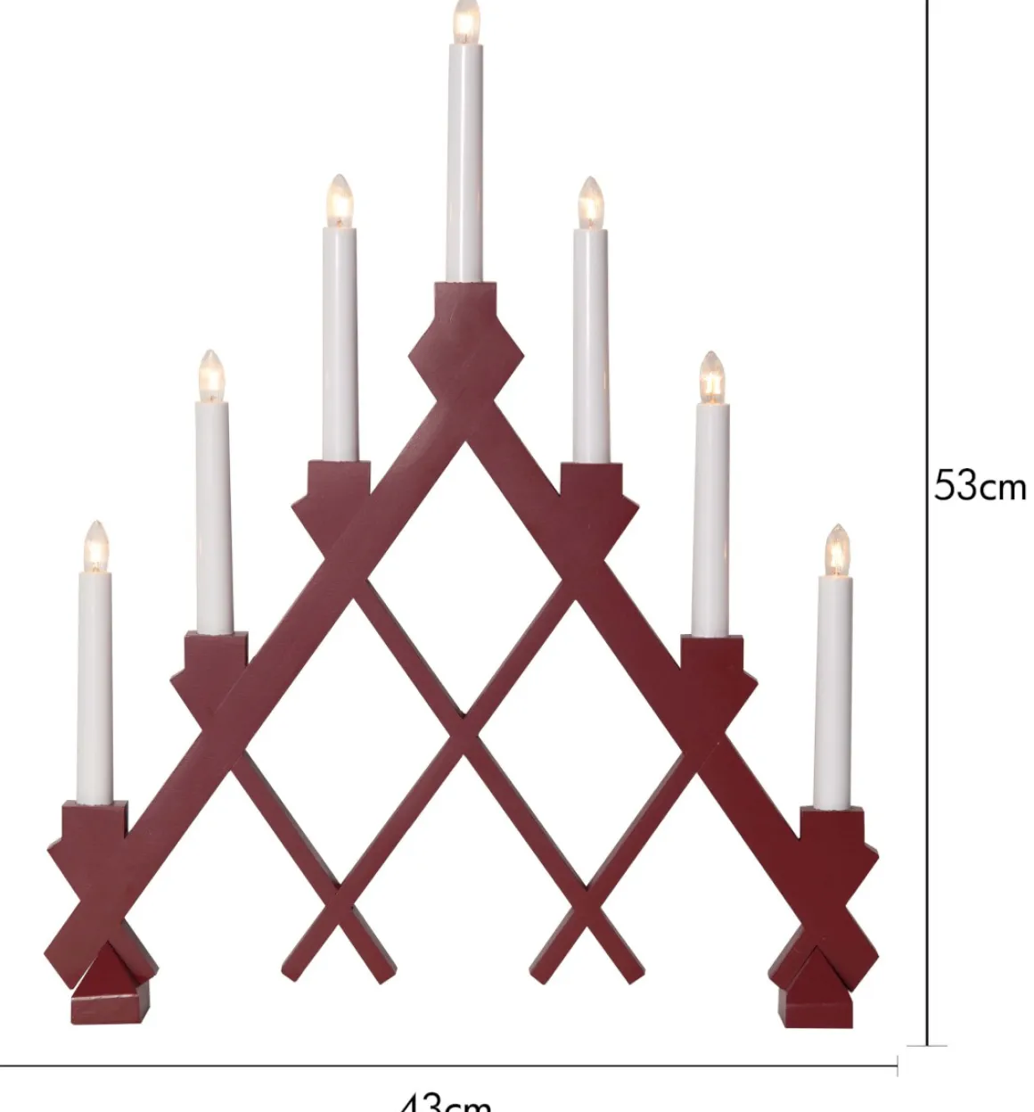 Rut Ljusstake 53cm Röd