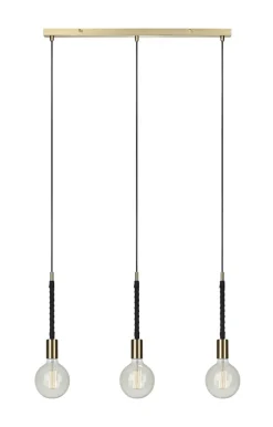 SADDLE Taklampa 3L 68cm Mässing/Svart