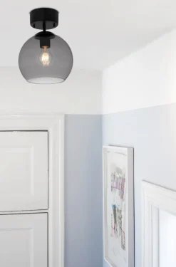 SALLE Plafond 23cm Svart/Rökfärgad