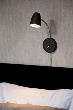 SANDNES Vägglampa 24cm Svart/Krom