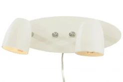 SANDNES Vägglampa Dubbel 32cm Vit