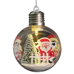 SANTA CLAUS Kula Batteri 10,7cm 3-Pack