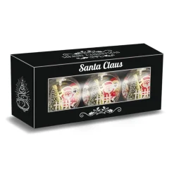 SANTA CLAUS Kula Batteri 10,7cm 3-Pack