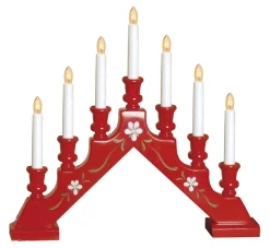 SARA Träljusstake 43cm Röd