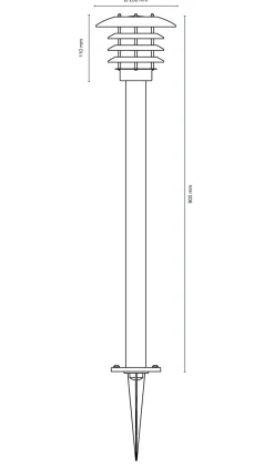 SATURNUS Pollare 90cm 12V Rostfritt stål IP65