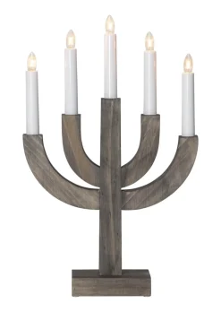 SELMA Träljusstake 40cm Brun