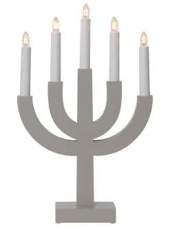 SELMA Träljusstake 25cm Elefantgrå