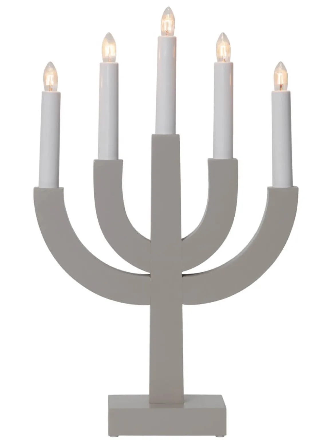 SELMA Träljusstake 25cm Elefantgrå