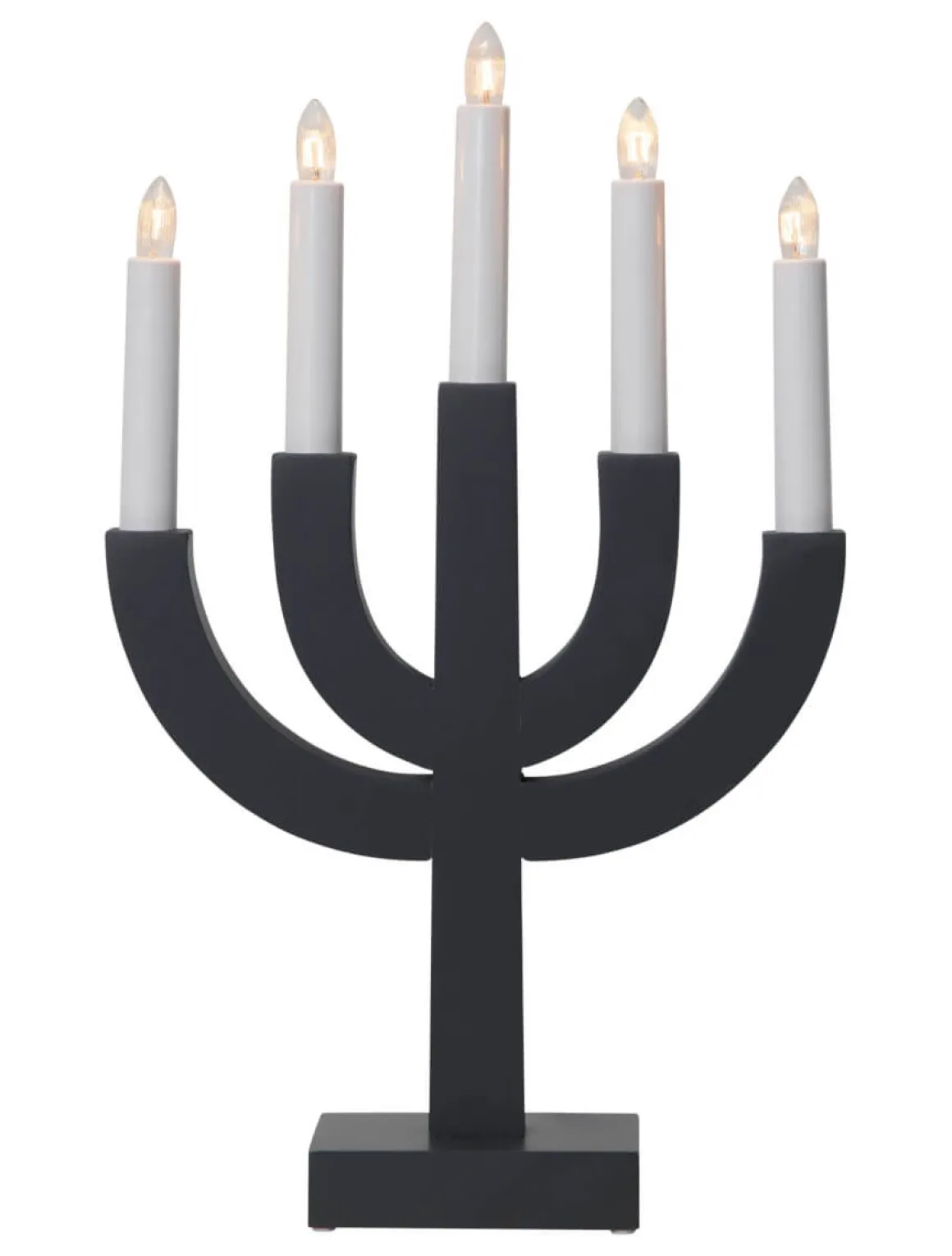 SELMA Träljusstake 25cm Grafitgrå