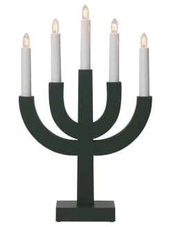 SELMA Träljusstake 25cm Grön