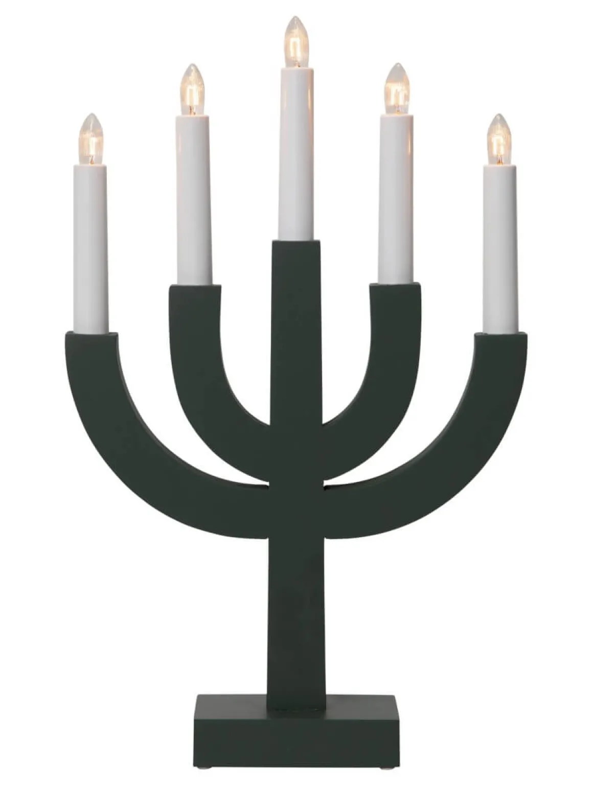 SELMA Träljusstake 25cm Grön