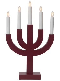 SELMA Träljusstake 25cm Röd