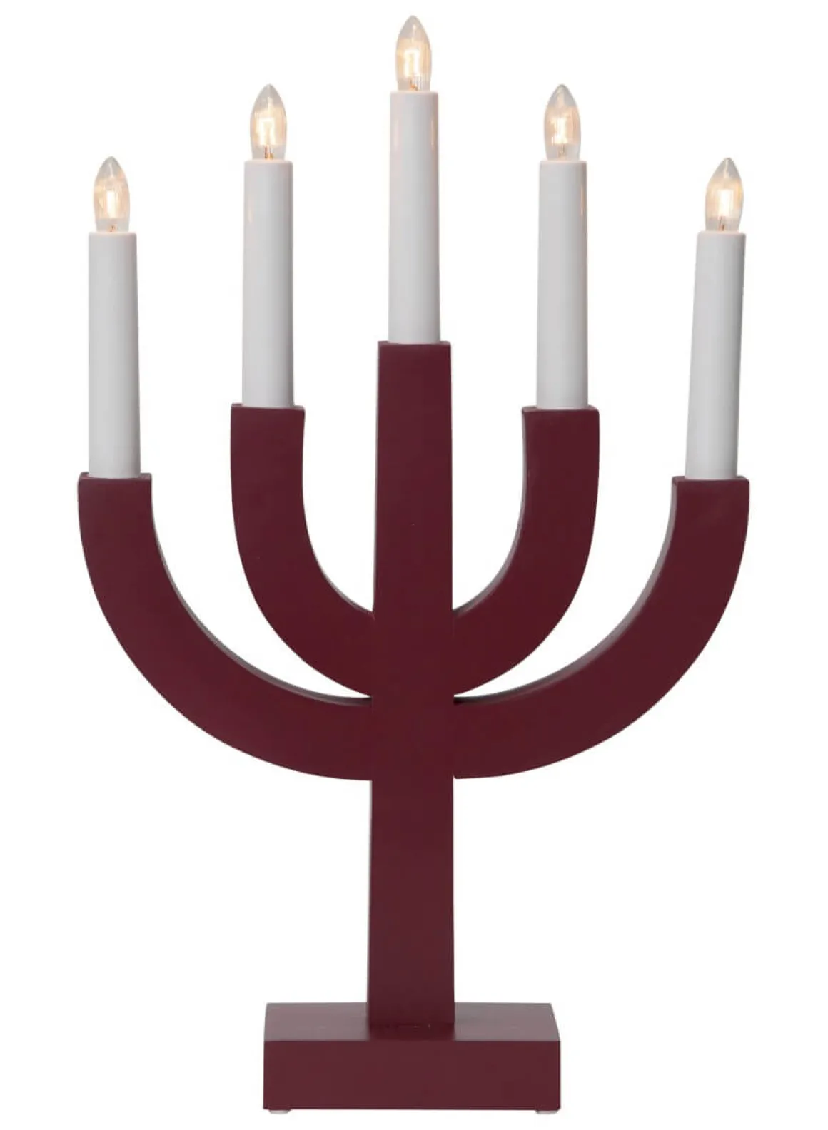 SELMA Träljusstake 25cm Röd