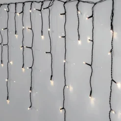 SERIE LED Istappsslinga Crispy Ice White 960L 23,9m Svart