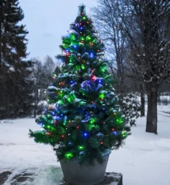 SERIE LED Julgransslinga 2m 160LED Flerfärgad/Svart IP44