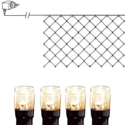 SERIE LED Ljusnät 2m 90LED IP44 Varmvit Svart