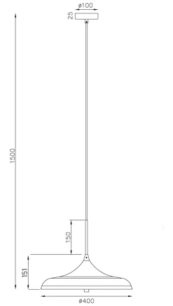 SIGMA Taklampa LED 40cm Vit
