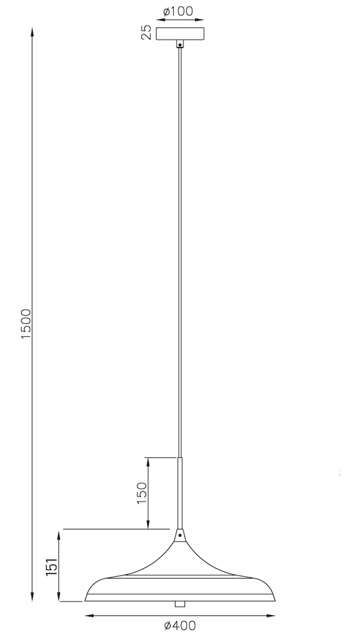 SIGMA Taklampa LED 40cm Vit