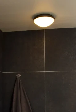 SIRACUSA LED-Plafond Bad 24,8cm Vit/Svart IP44