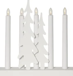 SKOG Ljusstake 5L 27cm LED Vit