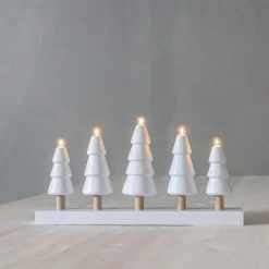 SKOG Ljusstake 5L 46cm Vit