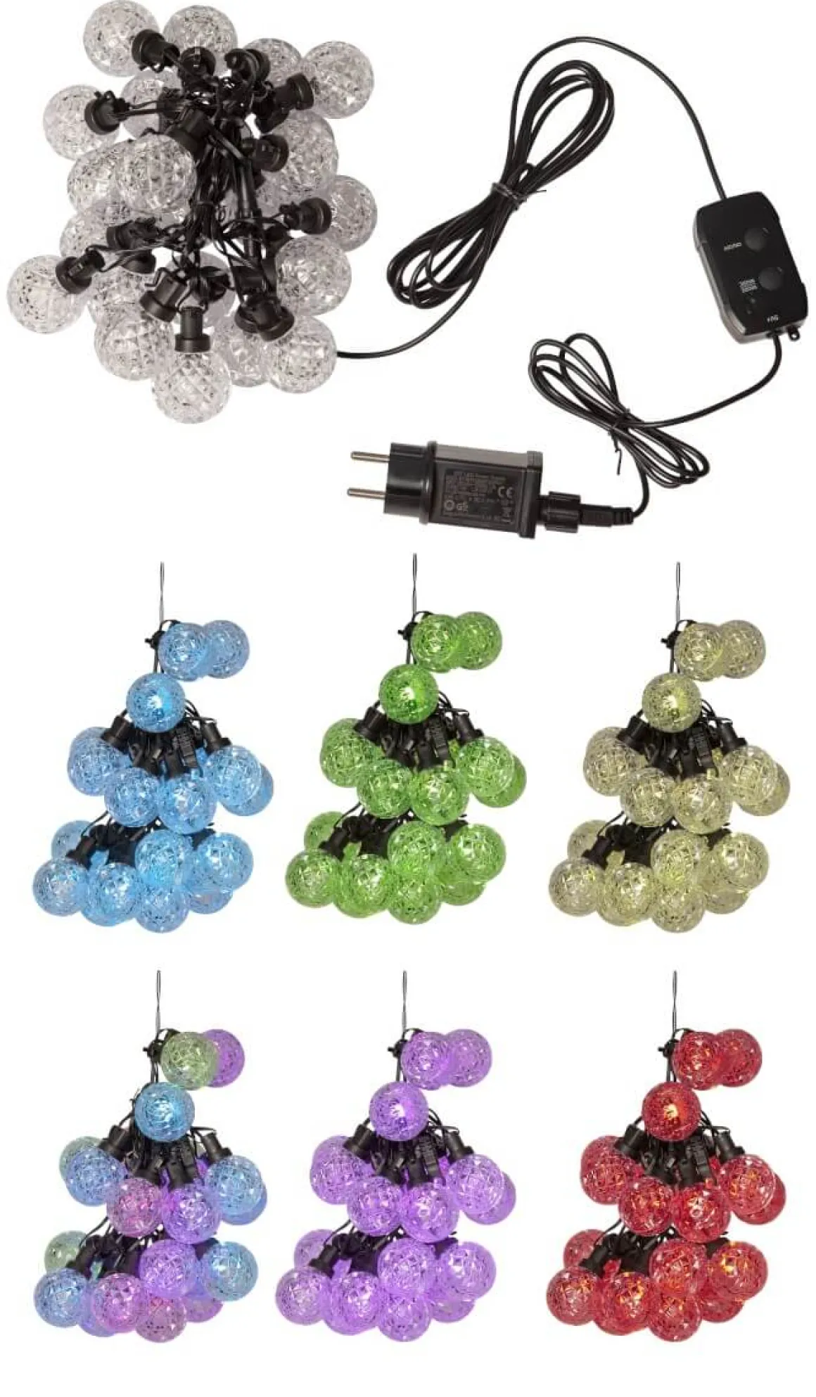 SMART PARTY LIGHT Ljusslinga 25L Batteri 5m 25LED Multi/Svart