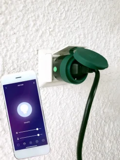 SMART PLUG Outdoor 9,69cm Svart