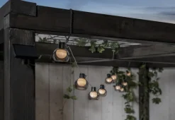 SMOKY Solcells-ljusslinga 10L 2,7m Rökfärgad